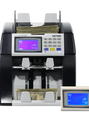 AccuBANKER 7500 – multi-currency, dual pocket mixed bill value counter