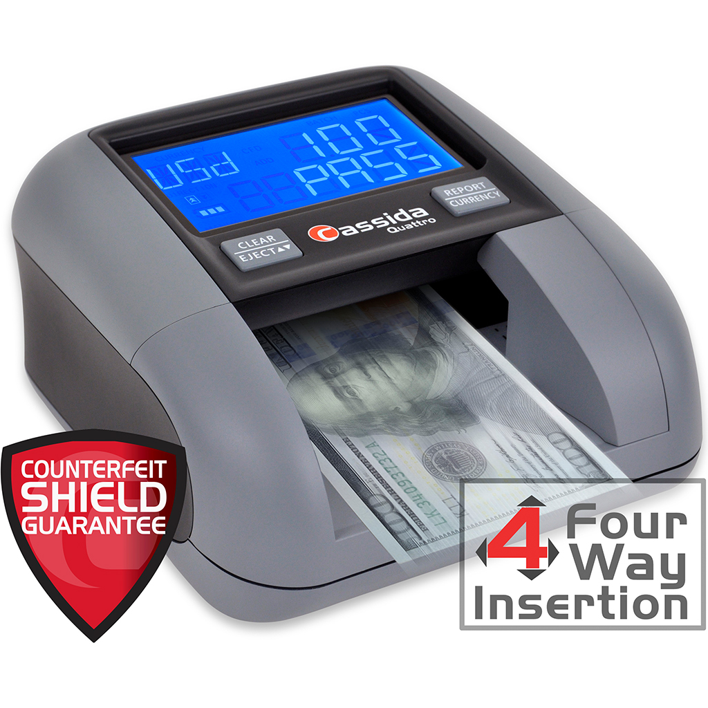 3.5 Cassida All-Orientation Automatic Counterfeit Detector with Rechargeable Battery Quattro 