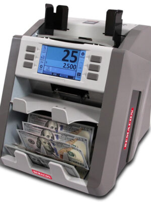 two-pocket currency discriminator with counterfeit detection