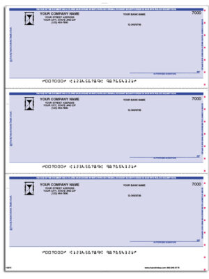 Laser Business Checks (Three per Page)