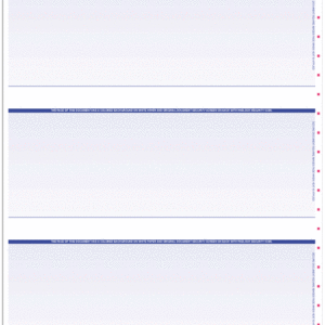 Blank Laser Business Checks (Three per Page)